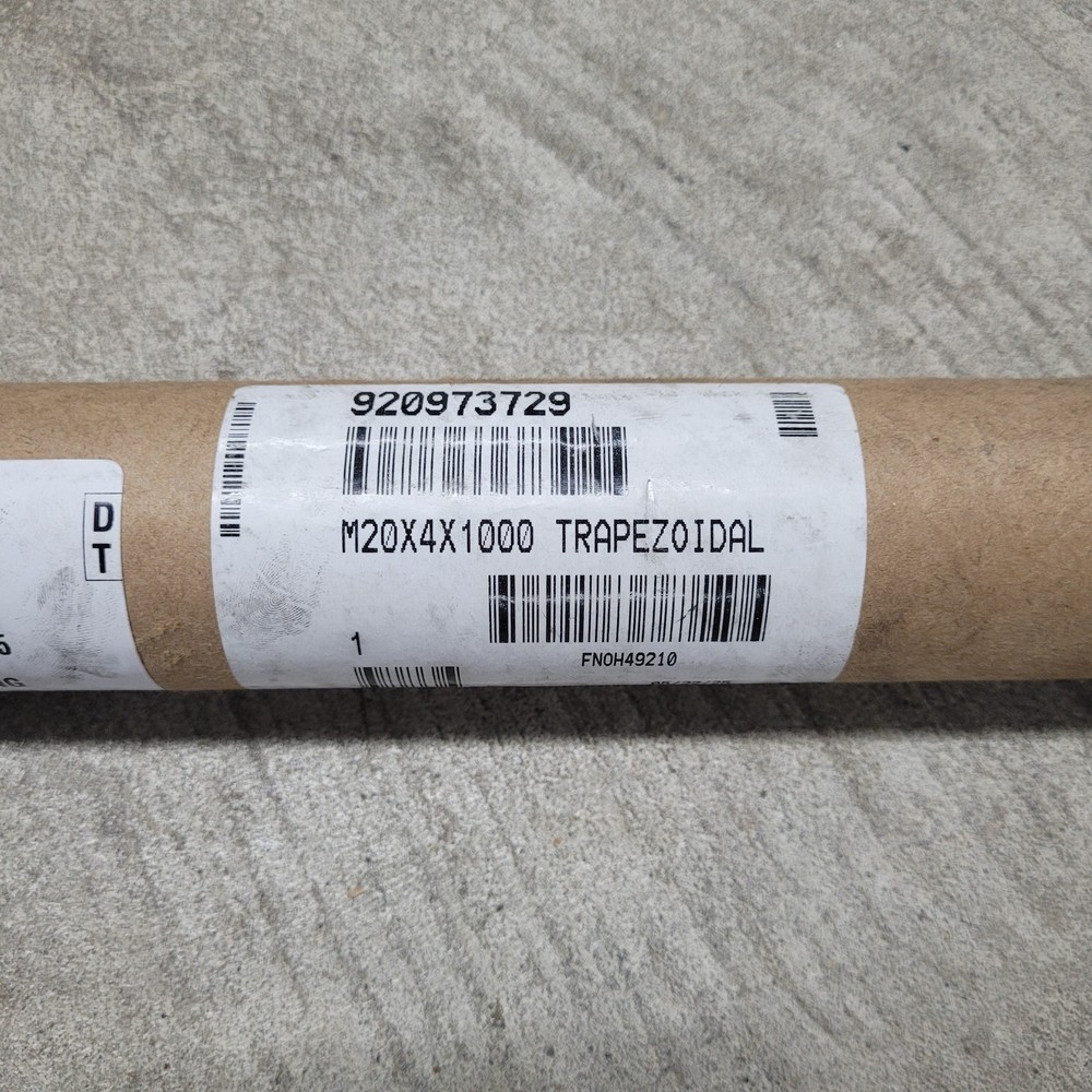 M20X4X1000 Trapezoidal Thread Spindle, 39-1/2" Long - NEW