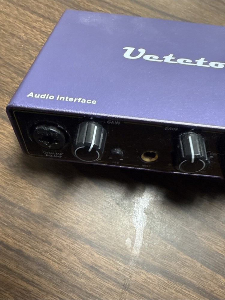 Ueteto Like Focusrite 2i2 Purple 2-Channel USB Audio Interface
