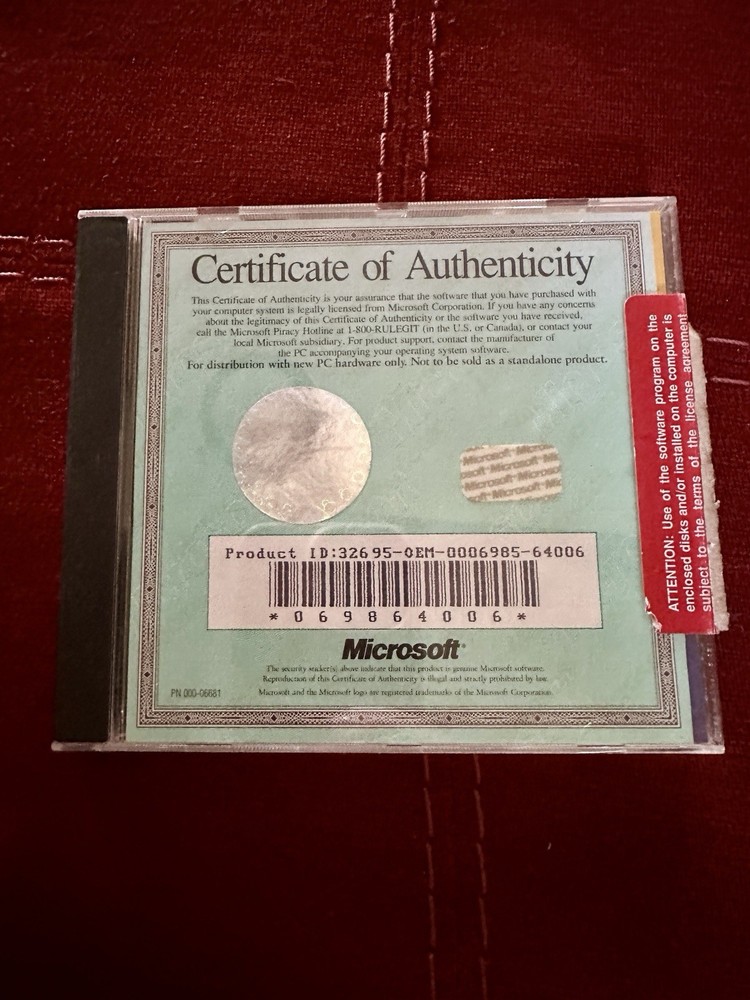 Vintage NEC Microsoft 95 Software CD bundle