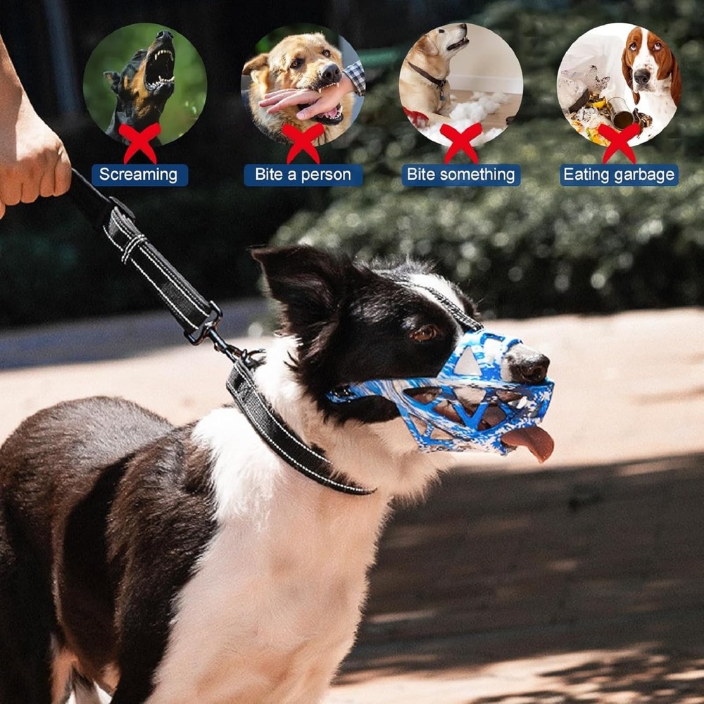 Dog Muzzle for Small, Medium, Large and Extra Large Dogs, Allows Panting and ...