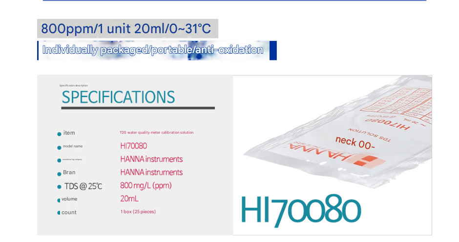 Filtertech HANNA TDS solution HI70080
