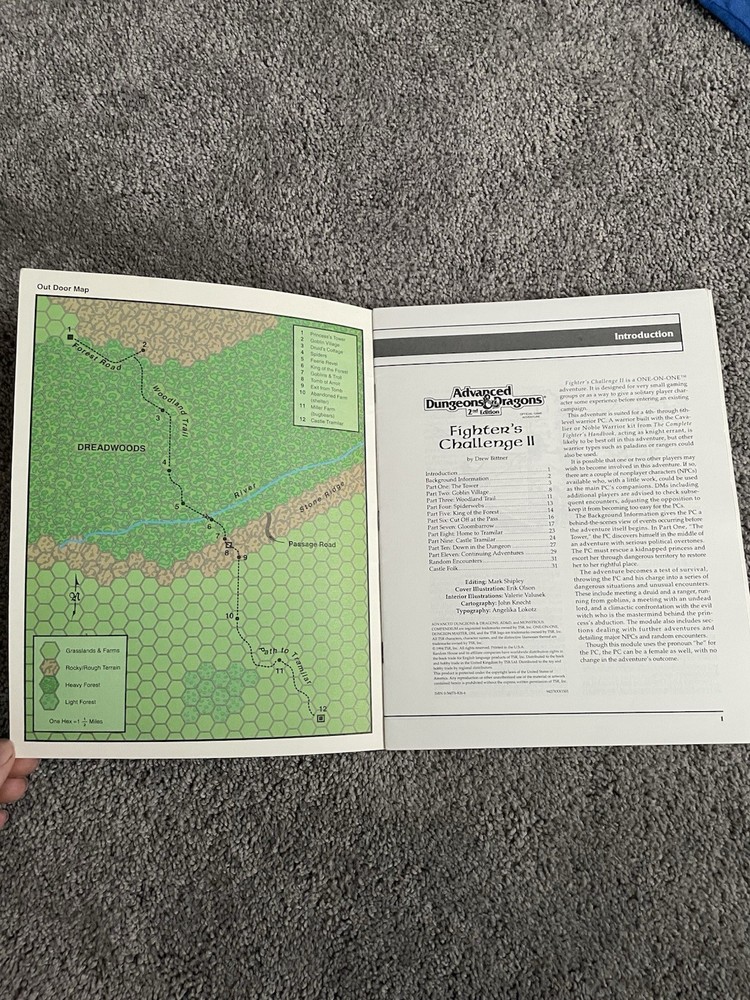 Advanced Dungeons & Dragons 2nd Edition Fighters Challenge 2 Module 1994