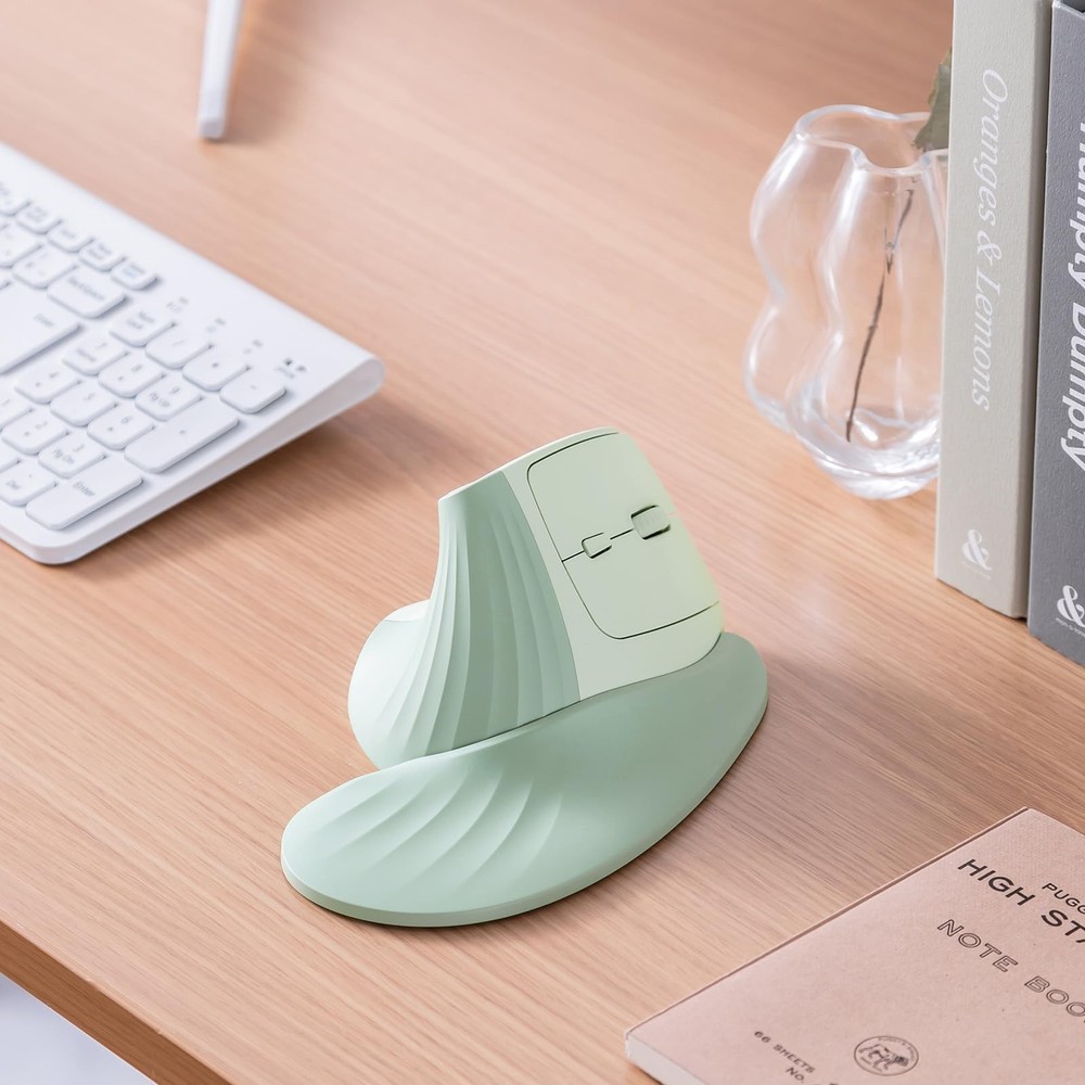 Green Wireless Vertical Ergonomic Mouse Large Hands 4000 DPI Bluetooth Mac PC