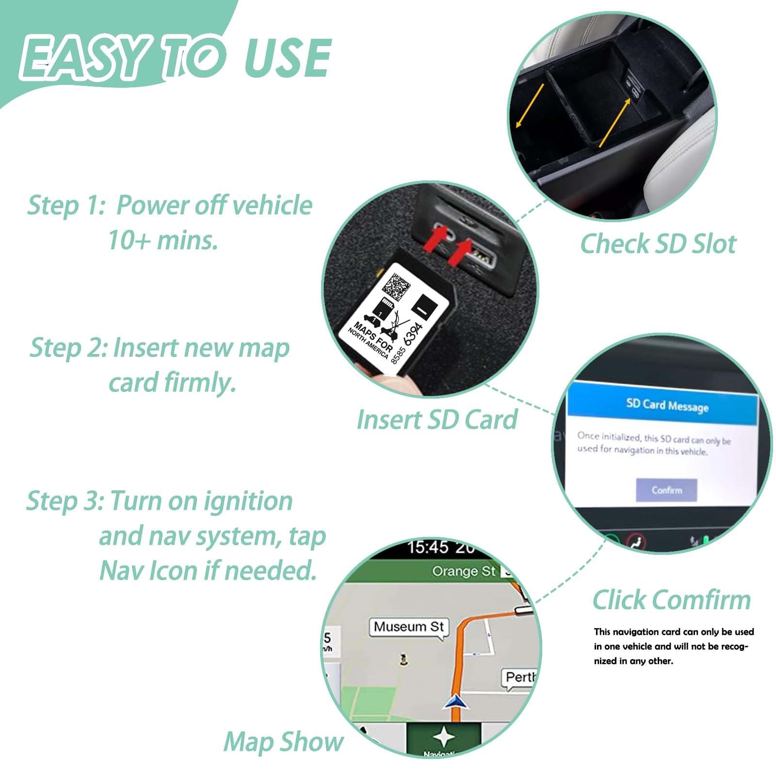 2024 GM Navigation SD Card 85856394 USA Canada Mexico Maps