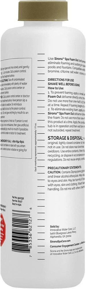 Sirona 82127 Foam Out, 32 oz
