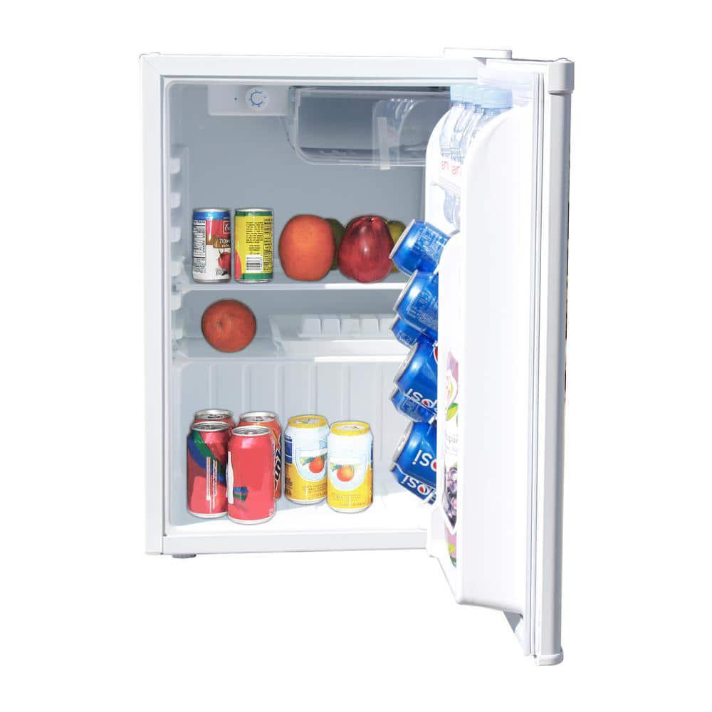 Magic Chef 2.6 cu. ft. Mini Fridge White Upfront Adjustable Thermostat Control