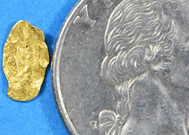 PURE GOLD NUGGET ALASKAN YUKON BC NATURAL SMALL ROCK GENUINE RAW FINE 22k .2g