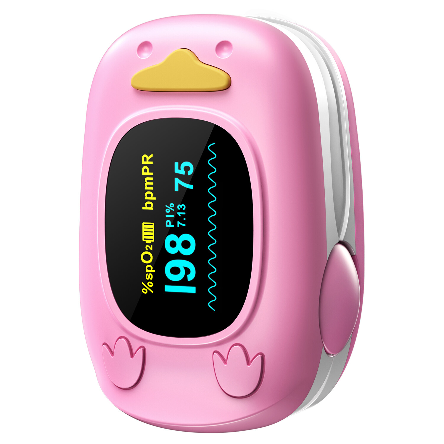 Kids Pulse Oximeter Fingertip Pediatric Neonatal SpO2 PR Oxygen Monitor Children
