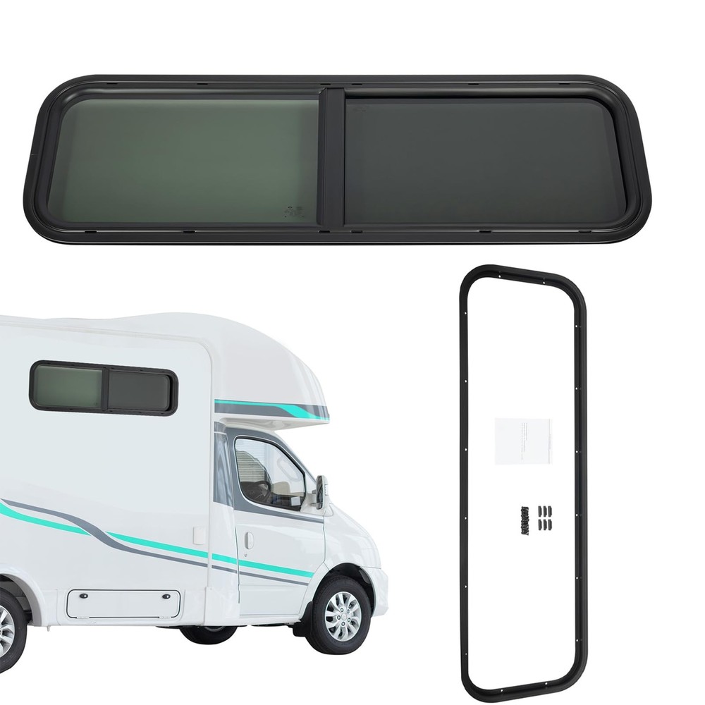 RV Window 42x12 Horizontal Sliding Replacement Screen for Cargo Horse Trailer