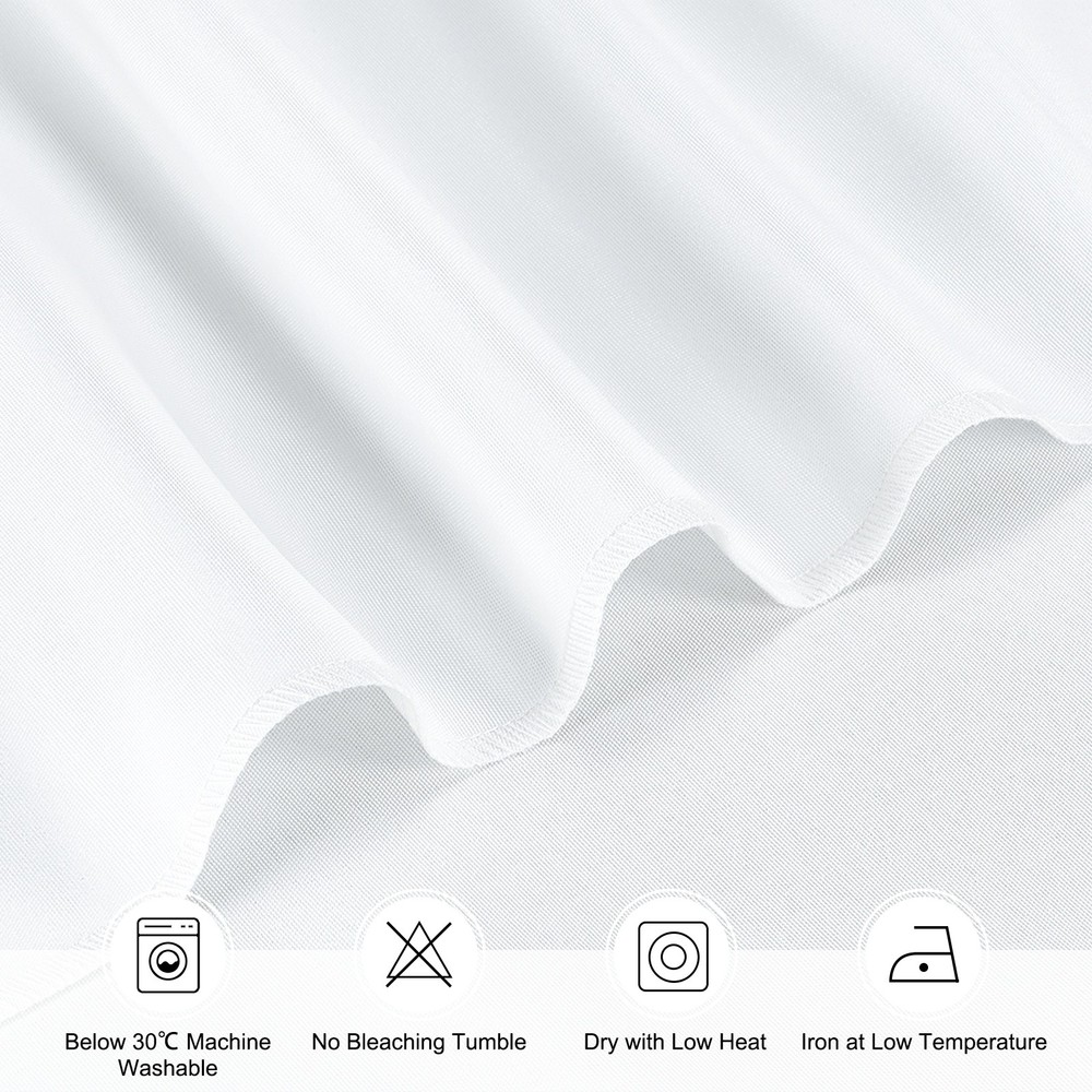 150x300cm Rectangle Tablecloth, Thickened Polyester Table Cloth Pure White