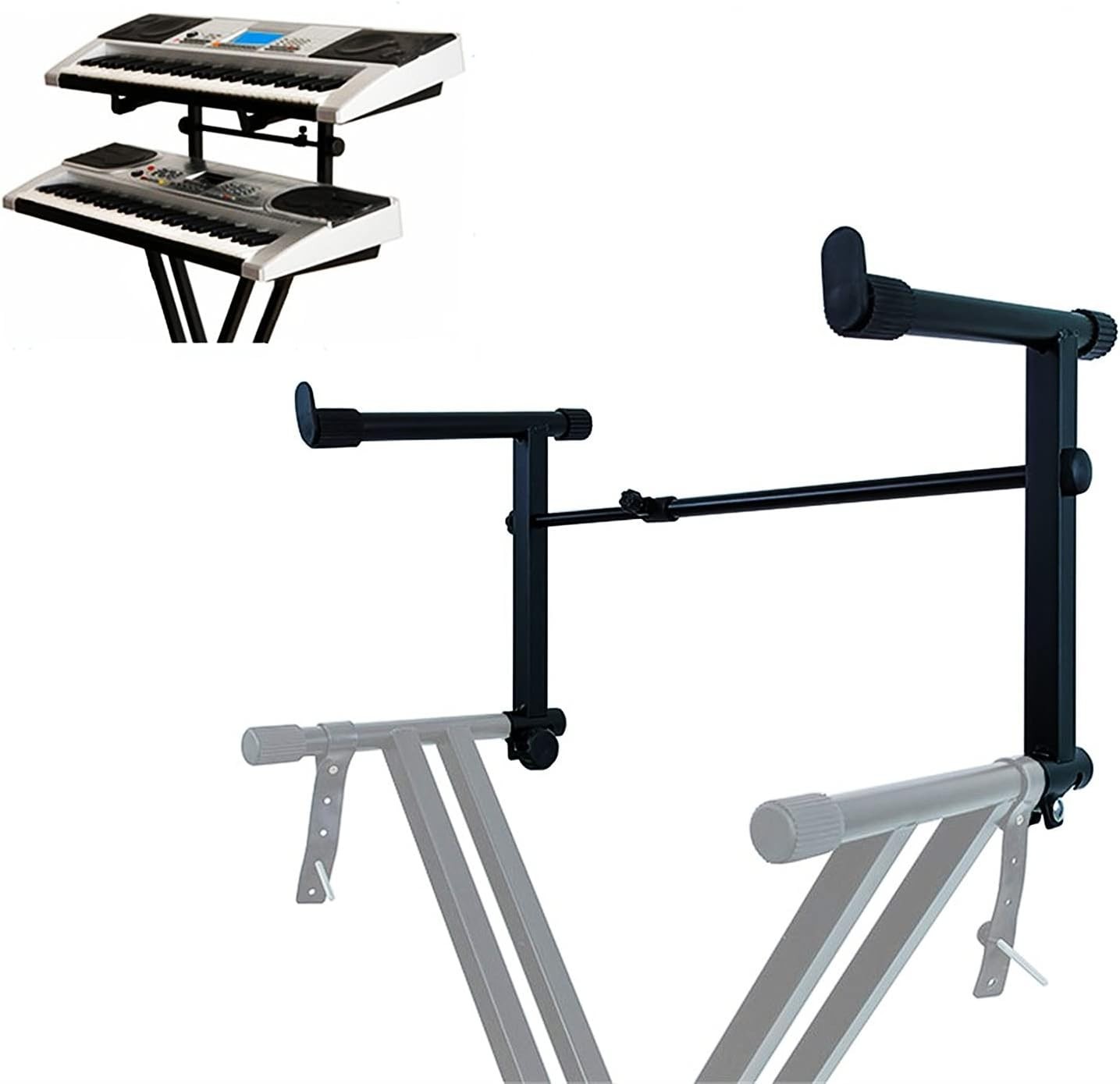 Professional Dual-Tier Keyboard Stand Attachment - Fits Most Keyboards 15-27"