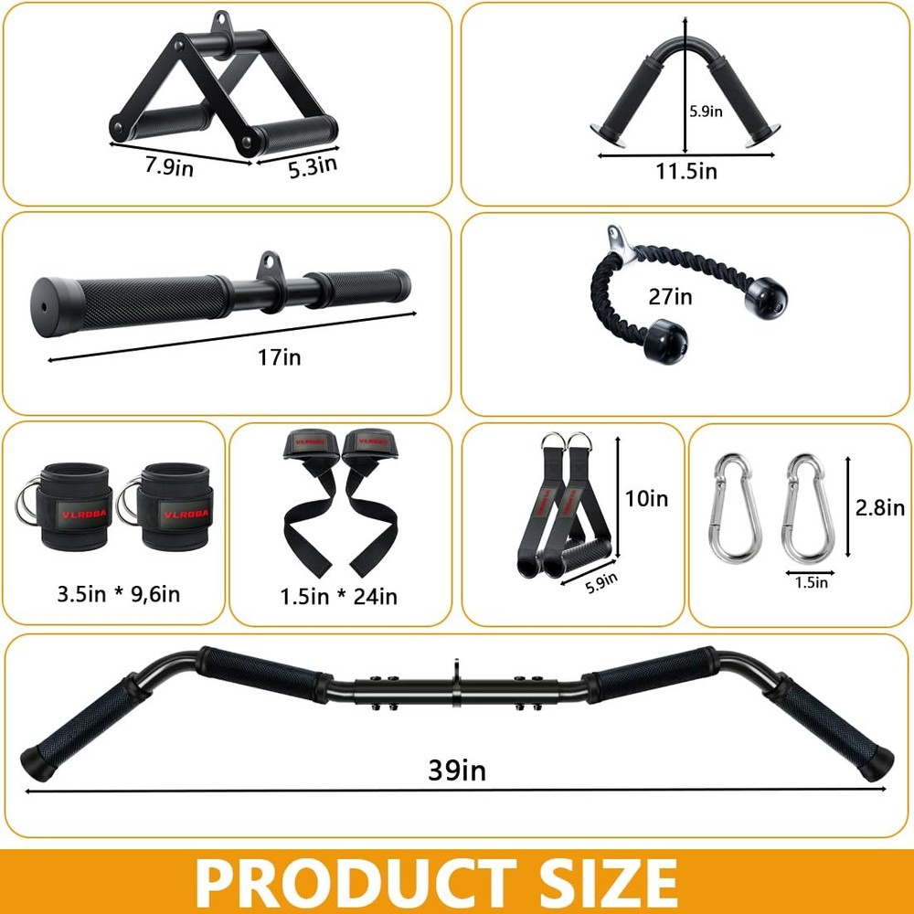 Cable Triceps Rope Attachment Cross Over Loop Handle Cable Machine Accessories