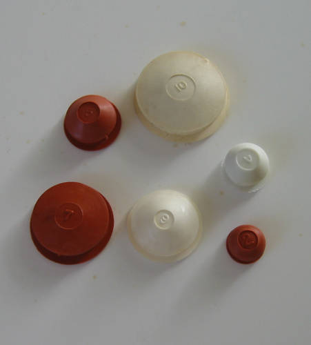 Rubber Stoppers for Longaberger Salt & Pepper Shakers (2) 5/8" (Made in USA)