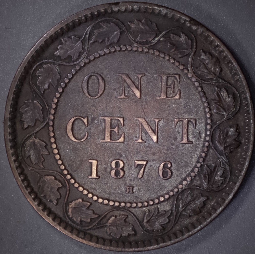 1876 Canada Large Cent AU