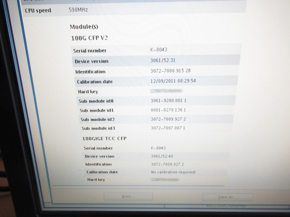 JDSU ONT-503 Optical Network Tester + 40/100G CFP Module -40G System