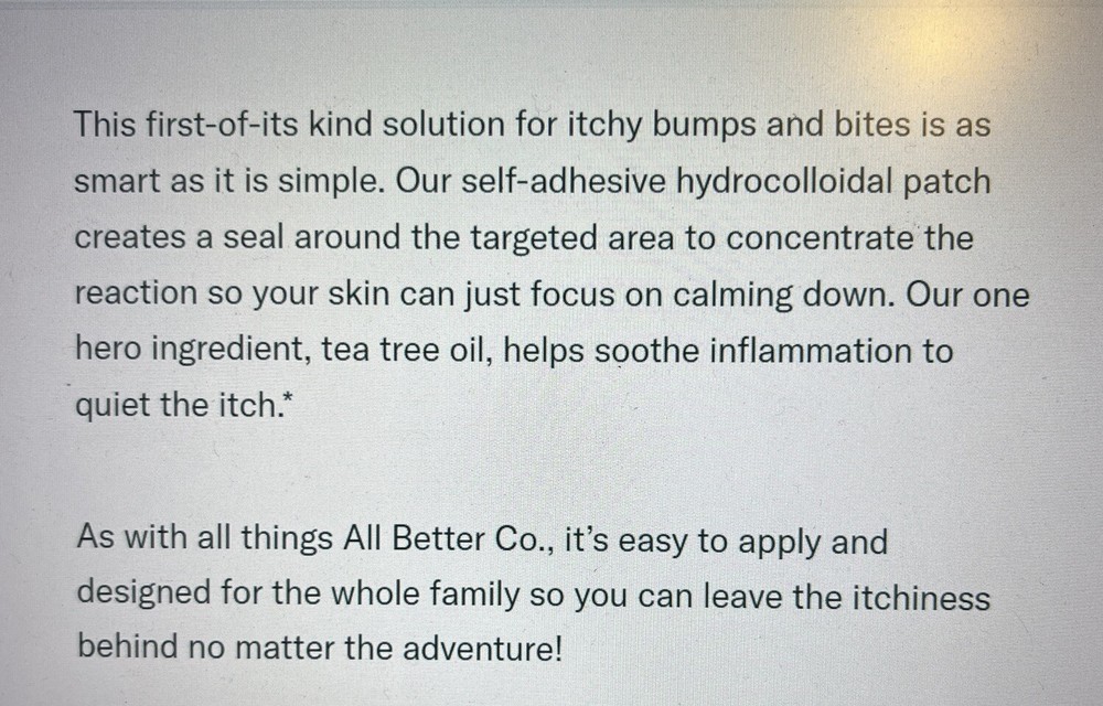 All Better Co. Don’t Scratch That Bug Bite Patches New & Sealed