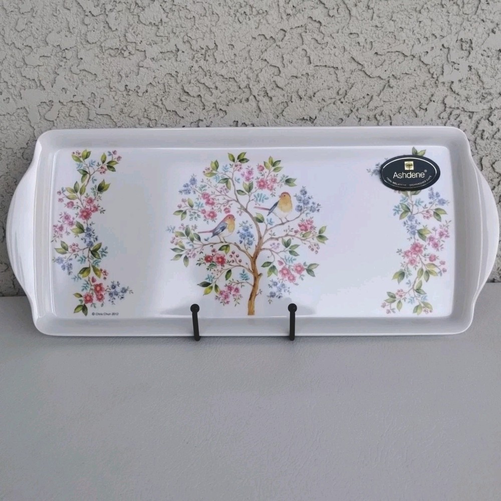 Ashdene Melamine Tray Birds Floral