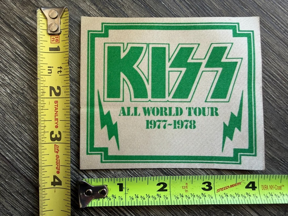 KISS Pass Love Gun Alive 2 Tour 1977 1978 Concert Green Vintage Kiss Aucoin