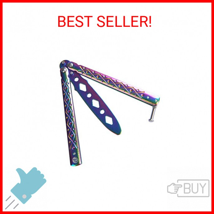 TOPCOM Butterfly Trainer, Unsharp-Blade Practice Training Tool Stainless Steel