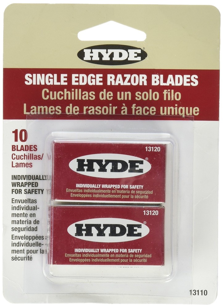 Hyde Tools 13110 10PK SGL Edge Blades, Red