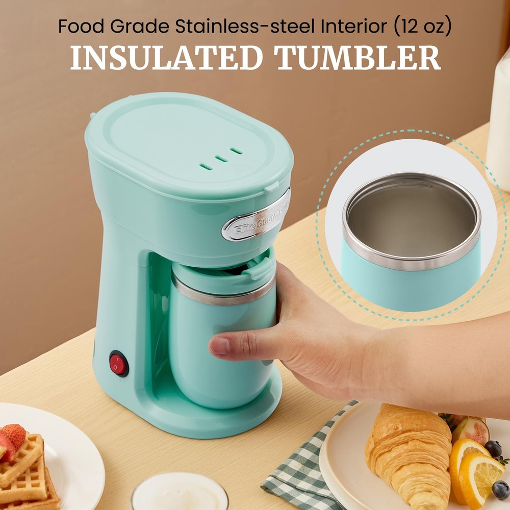 EHC242M Personal Single-Serve Compact Coffee Maker Brewer Includes 12oz. Dual...