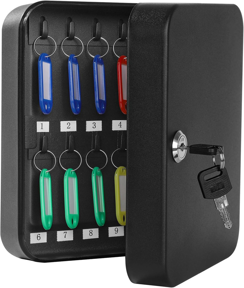 Key Cabinet Wall Mount, Locking Key Box Organizer, Key Lock Box with Key, Key Ho