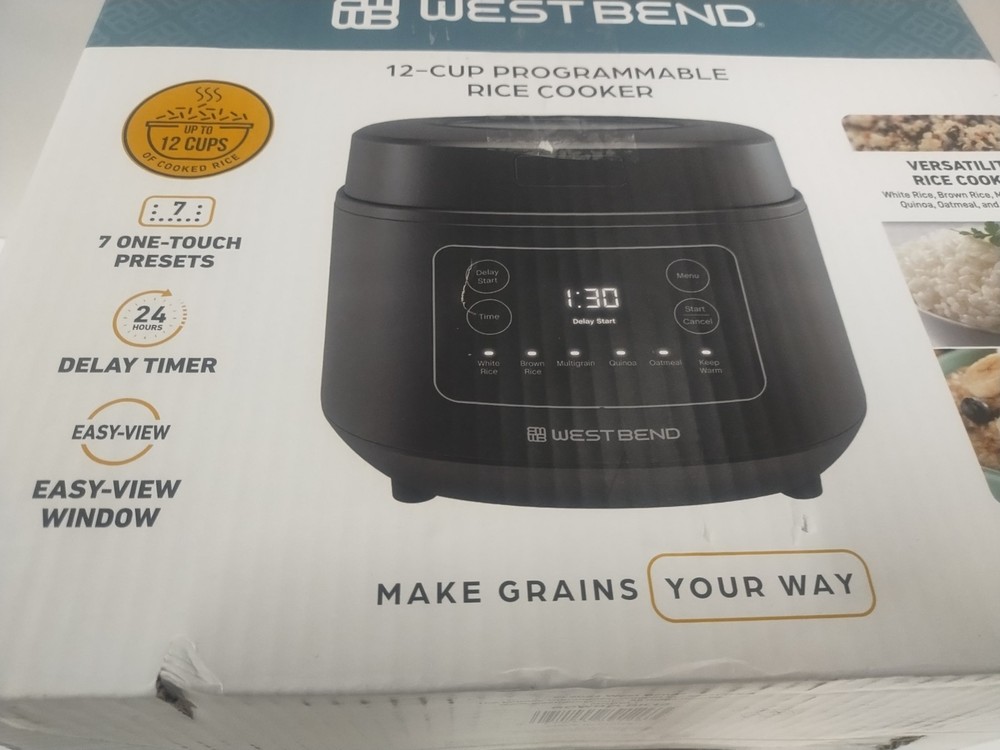 Programmable Rice & Grain Cooker with 7 Preset Functions, Delay Timer New in Box