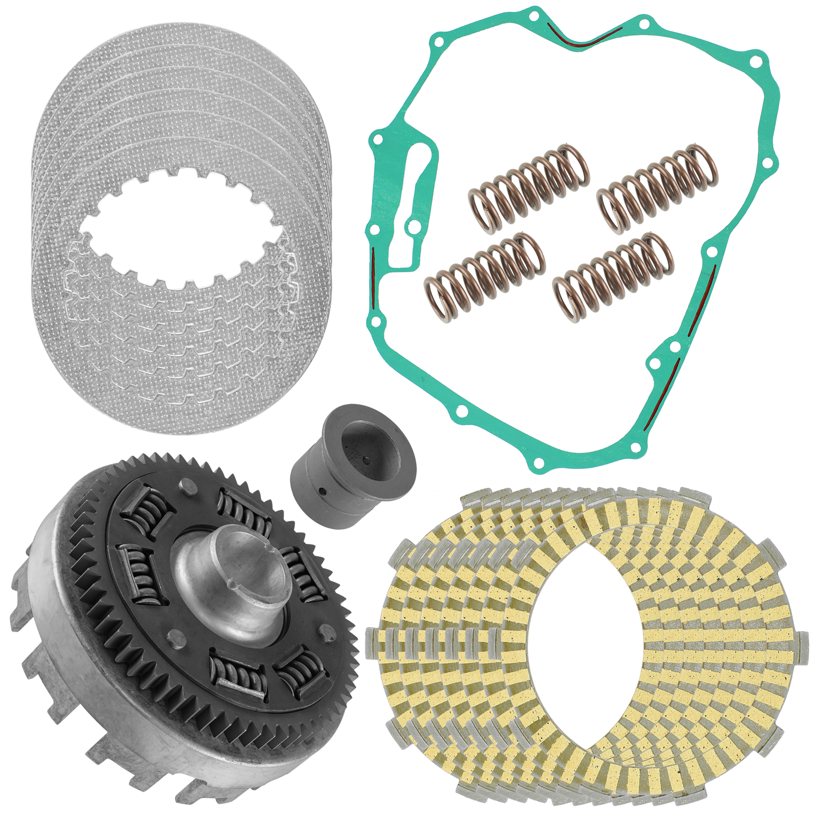 Clutch Outer Basket and Plates Kit for Honda Foreman 500 TRX500FM 2005 - 2011
