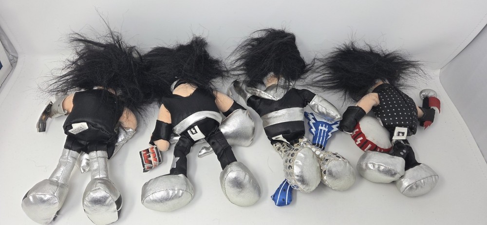 KISS Plush Doll Figure Complete Set - Bean Bag Highlight 1998 Vintage w/ Tags
