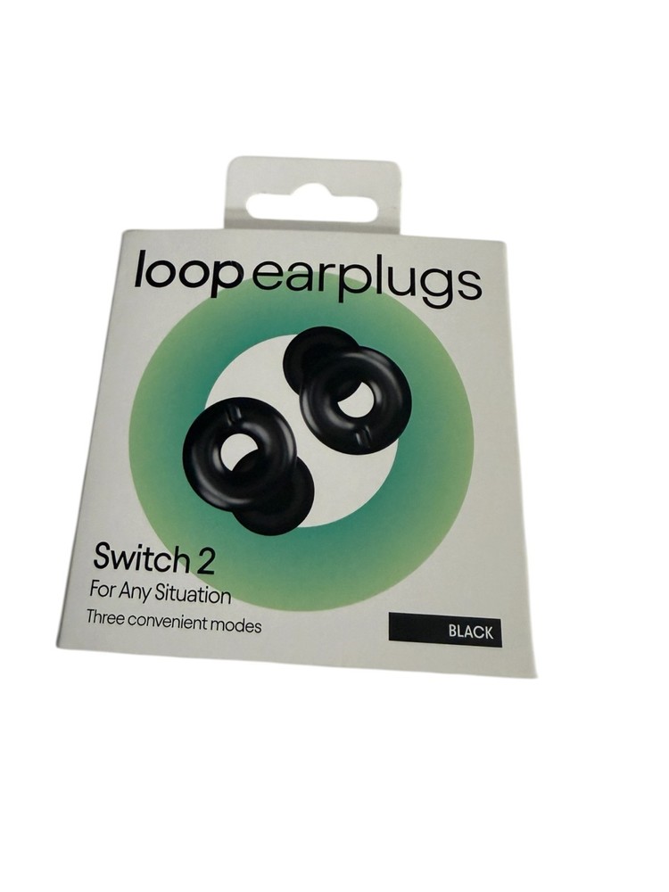 Loop Switch 2 Earplugs for Adjustable Volume Control and Instant Noise - Black