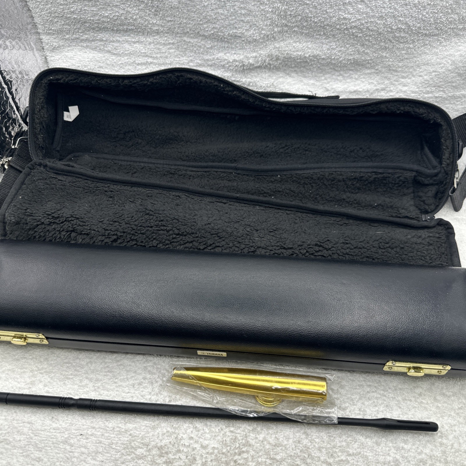 Yamaha Allegro YFL-371 371 Silver Head 925 Open Hole Flute Gold Plated Lip Plate