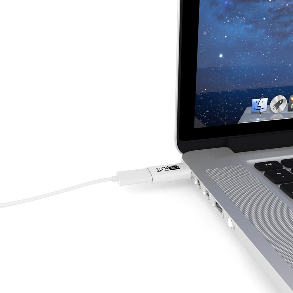 Techmatte USB-C to Micro USB Adapter Convert Connector (2 Pack, White)