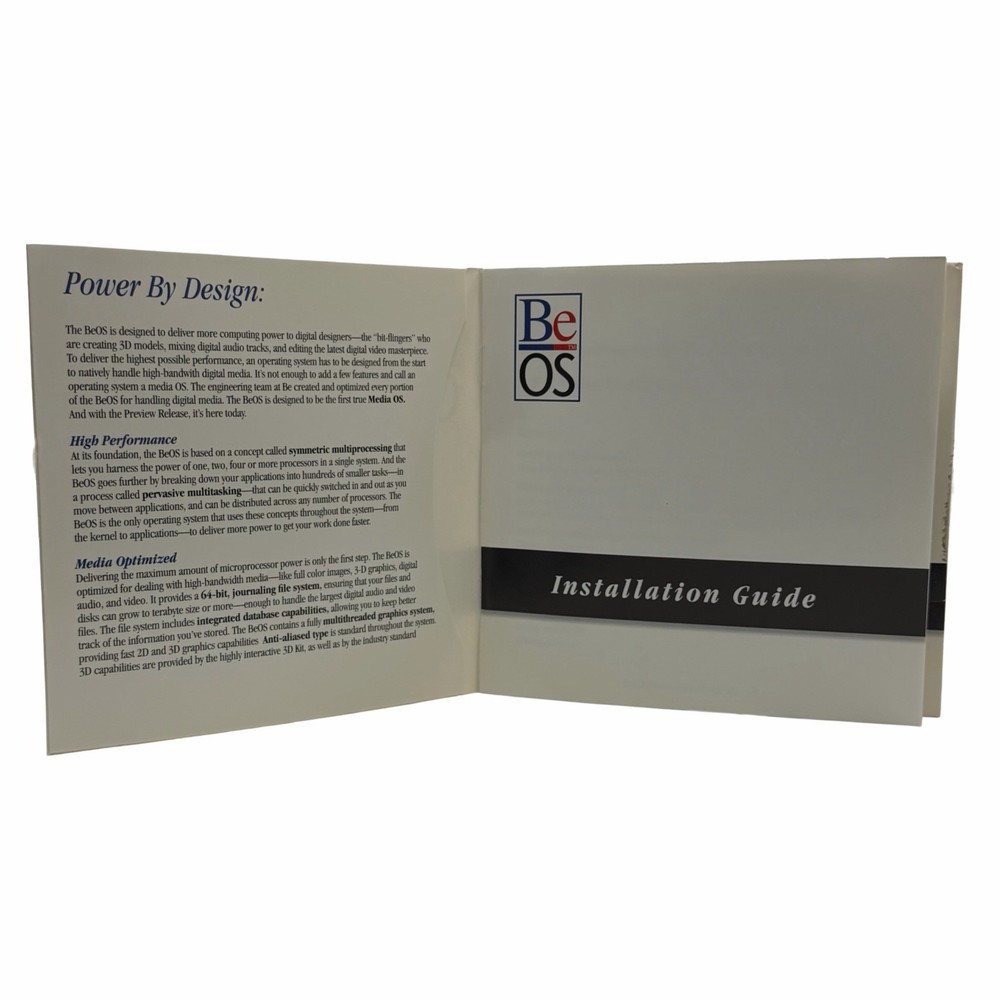 BeOS Preview Release 2 (Apple Mac, 1997) Vintage CD Software Mailer