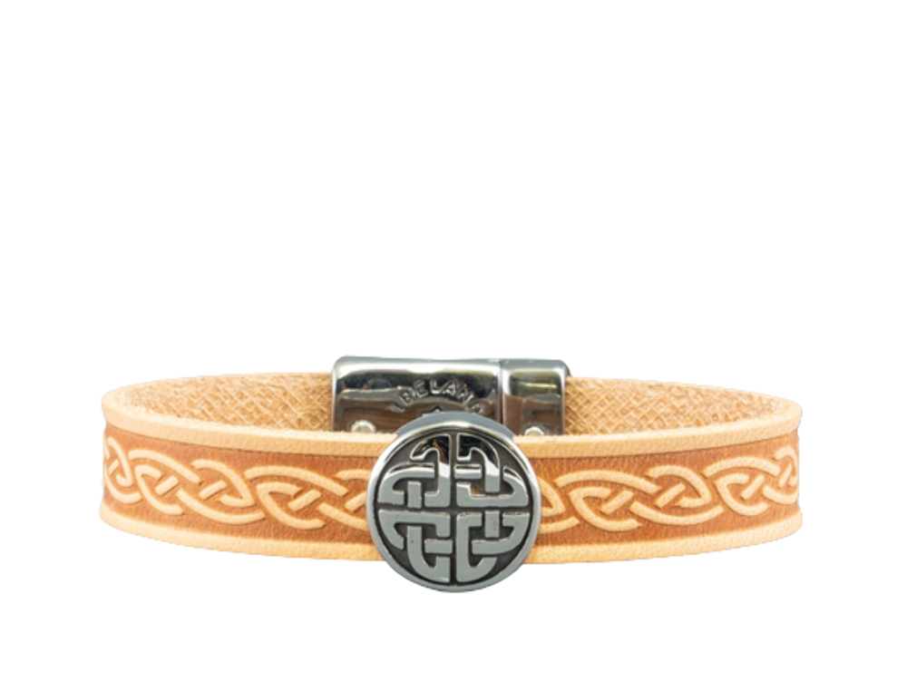 Lee River Celtic Knot Leather Cuff Bracelet