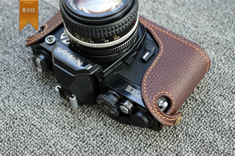 Handmade Genuine Leather Half Case Protector Cover For Nikon FM2 FE2 Camera