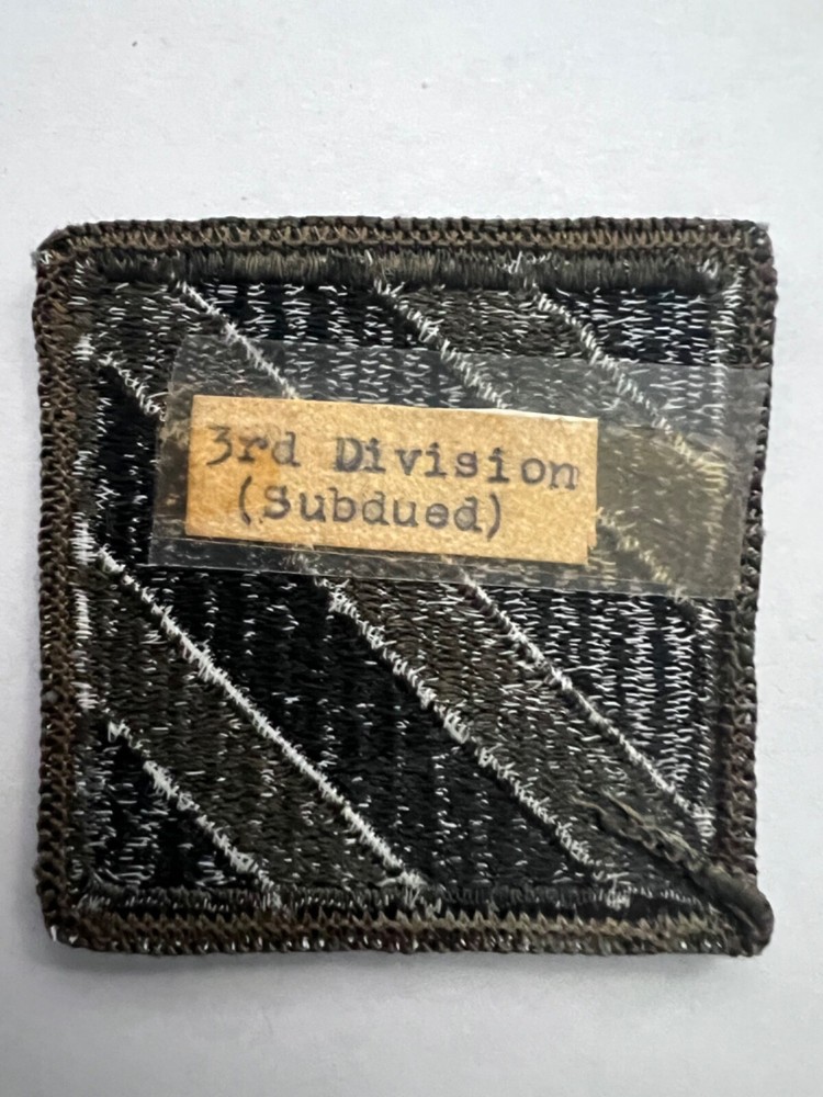 3rd Division Subdued US Army Patch