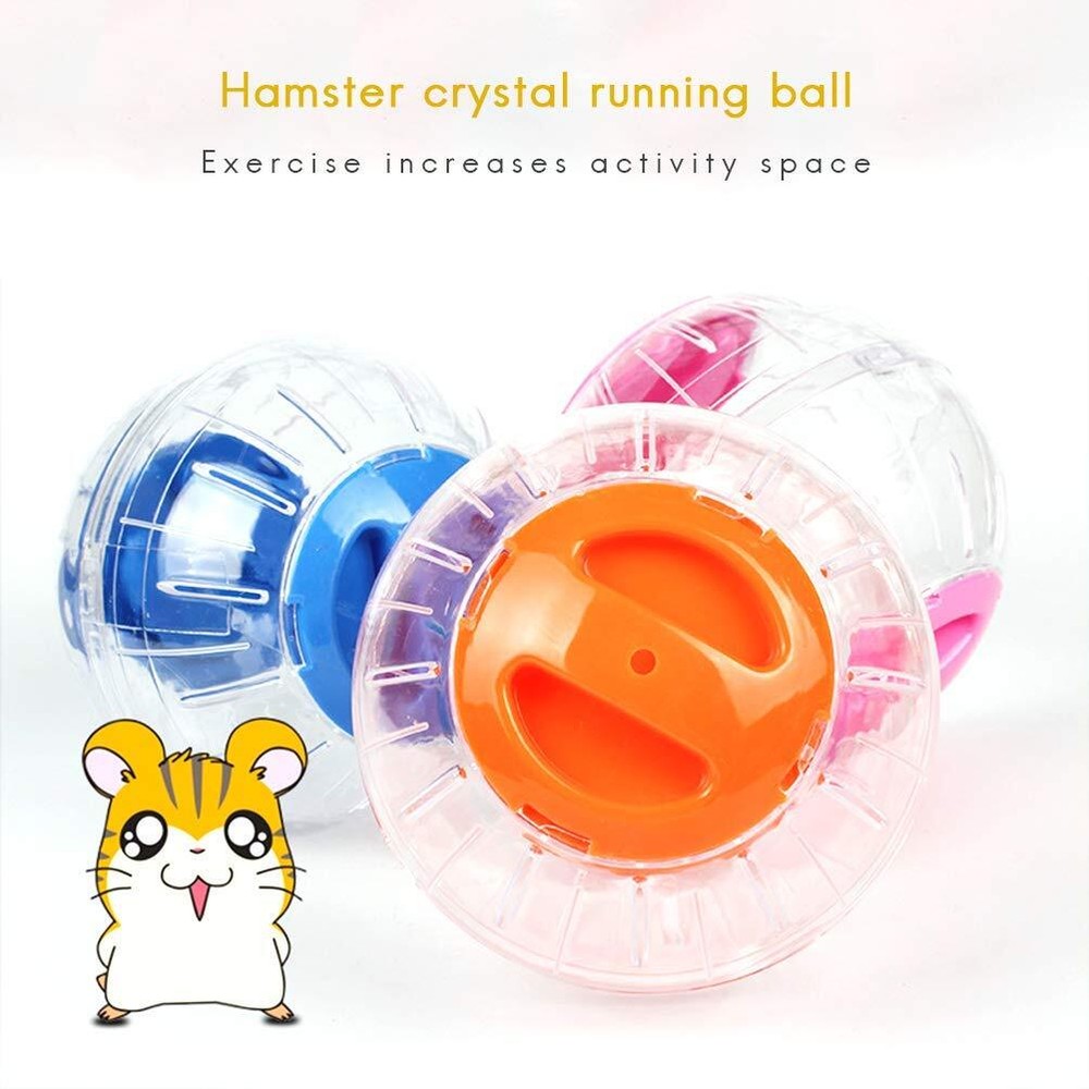 Dwarf Hamster Running Ball 4.7" Silent Exercise Wheel Pink