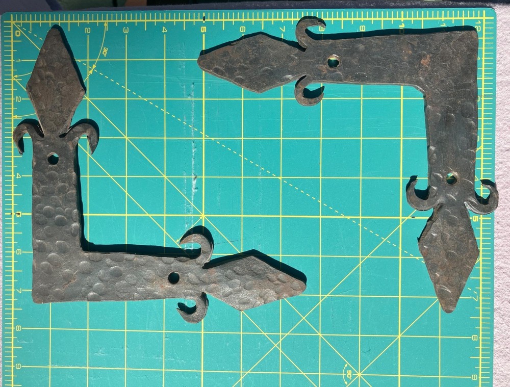 Mexican hand forged iron corner set with conchos