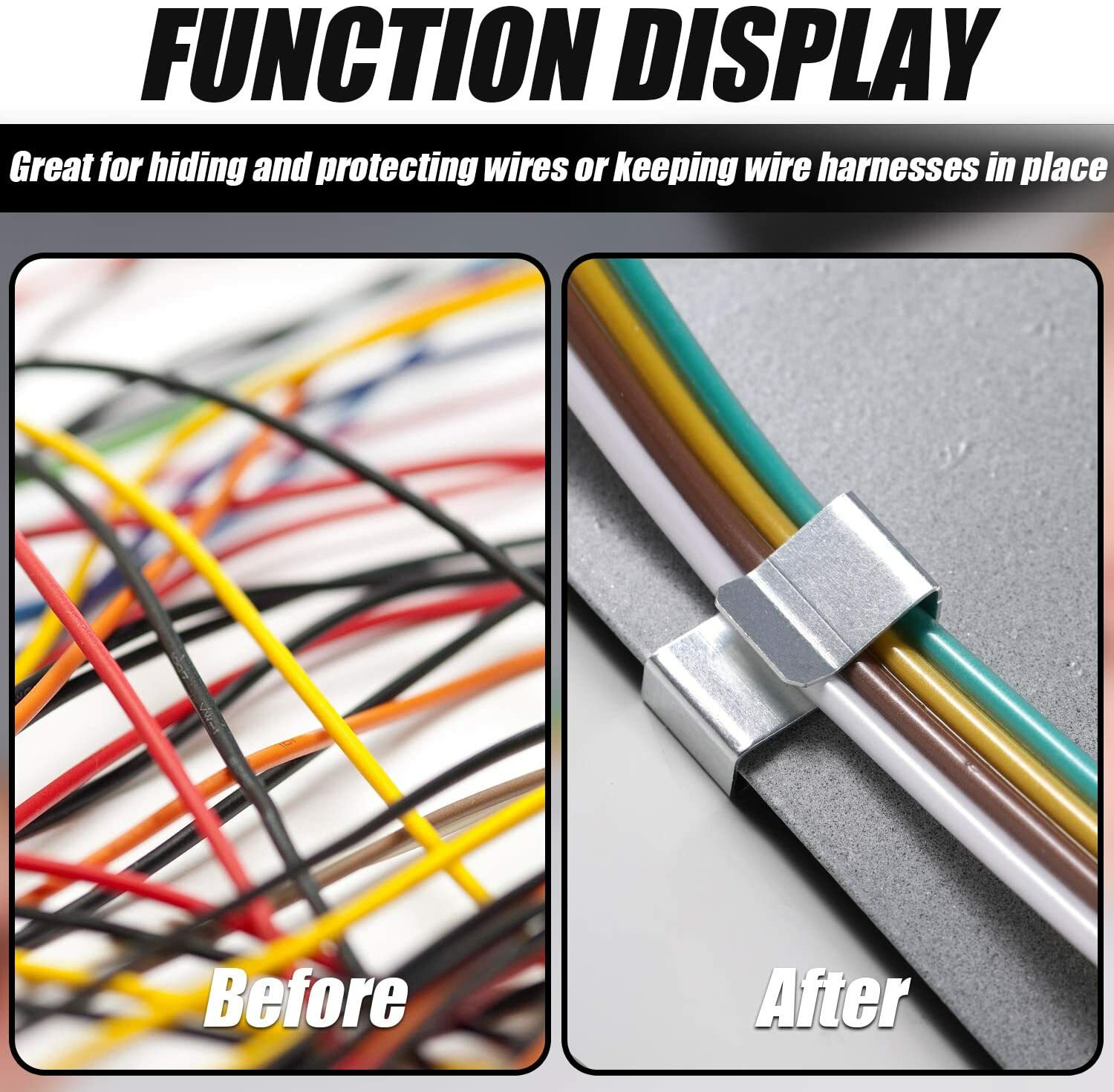 25PCS Trailer Wiring Clips- Attach Wiring to Frame - Hide & Protect Spring Steel