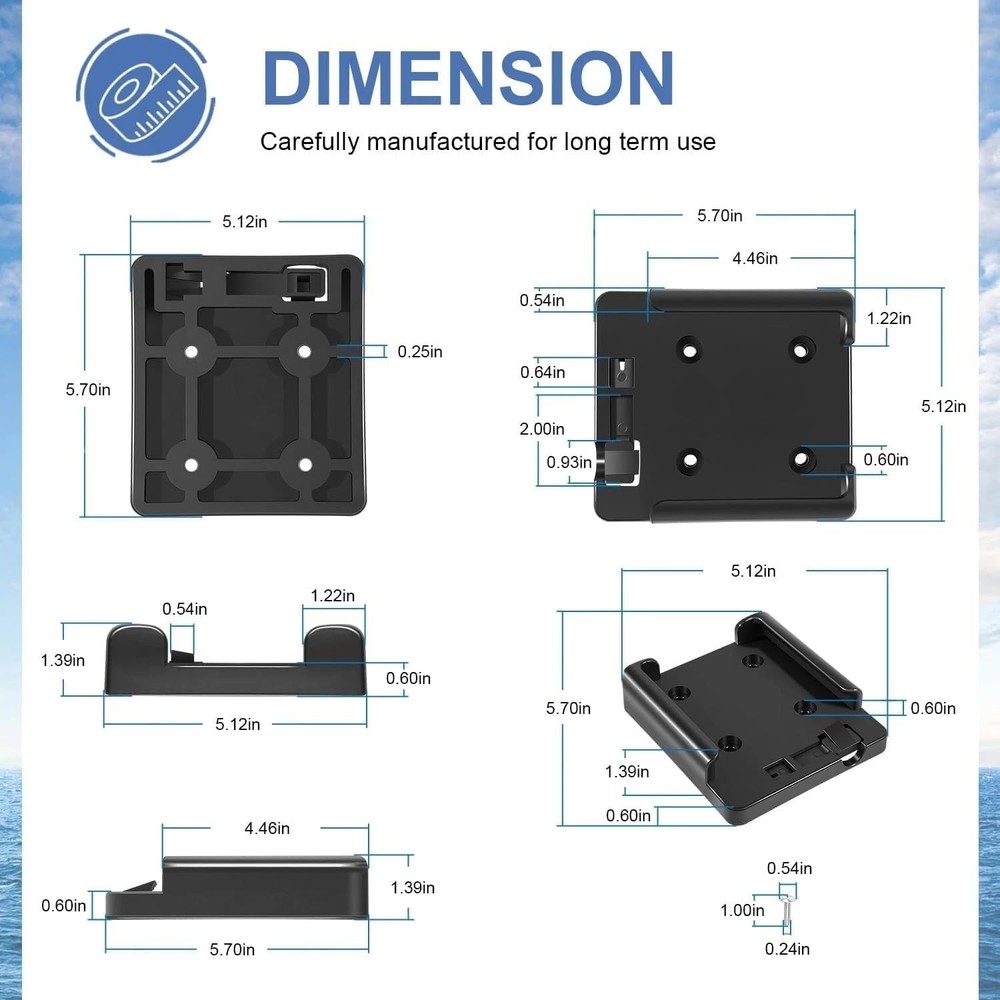 Tab-Lock downrigger mounting Base Plate, Quick Mount Base Suitable 2207001
