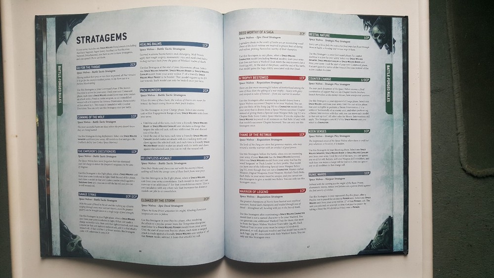 Warhammer 40k Space Wolves 9th Edition Codex Supplement Hardback Book