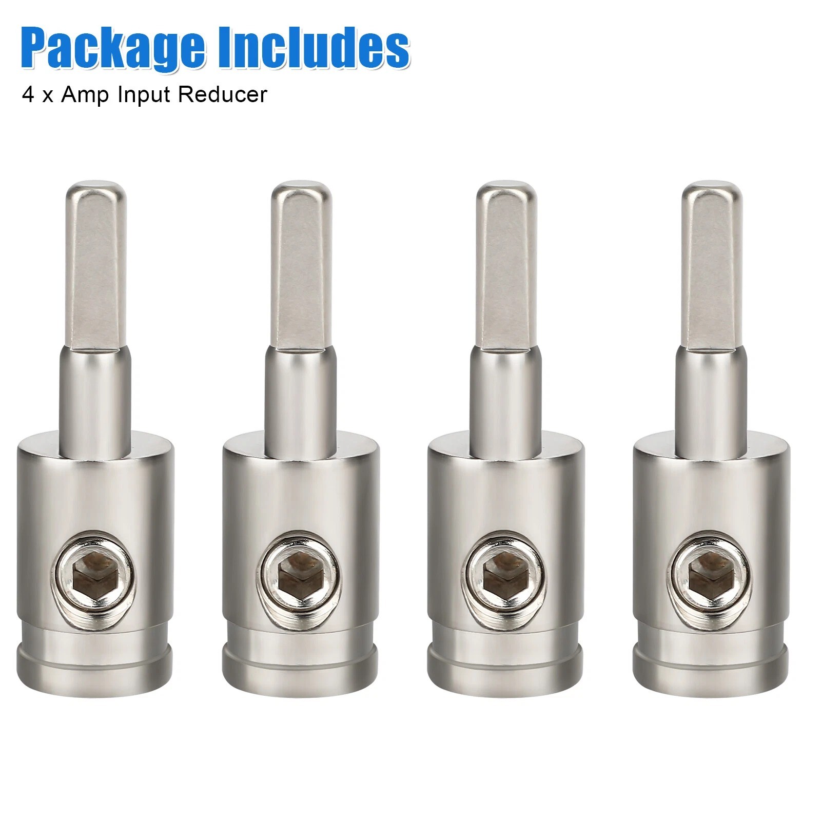 4PCS Car Audio Power/Ground 4 Gauge to 8 Gauge Amp Input Reducers Wire