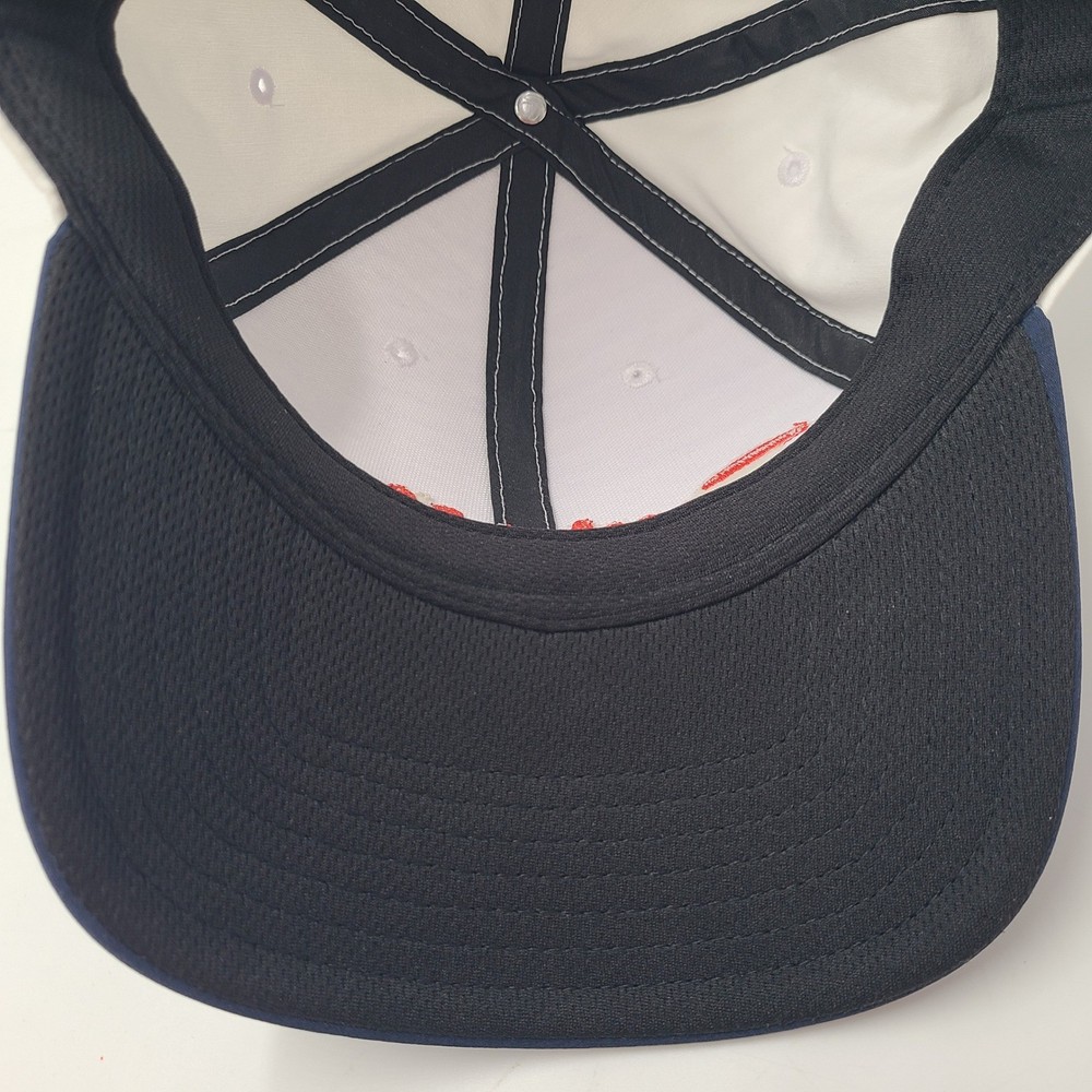 TaylorMade Hat Adjustable White Blue Red Golf Performance Polyester Casual Men