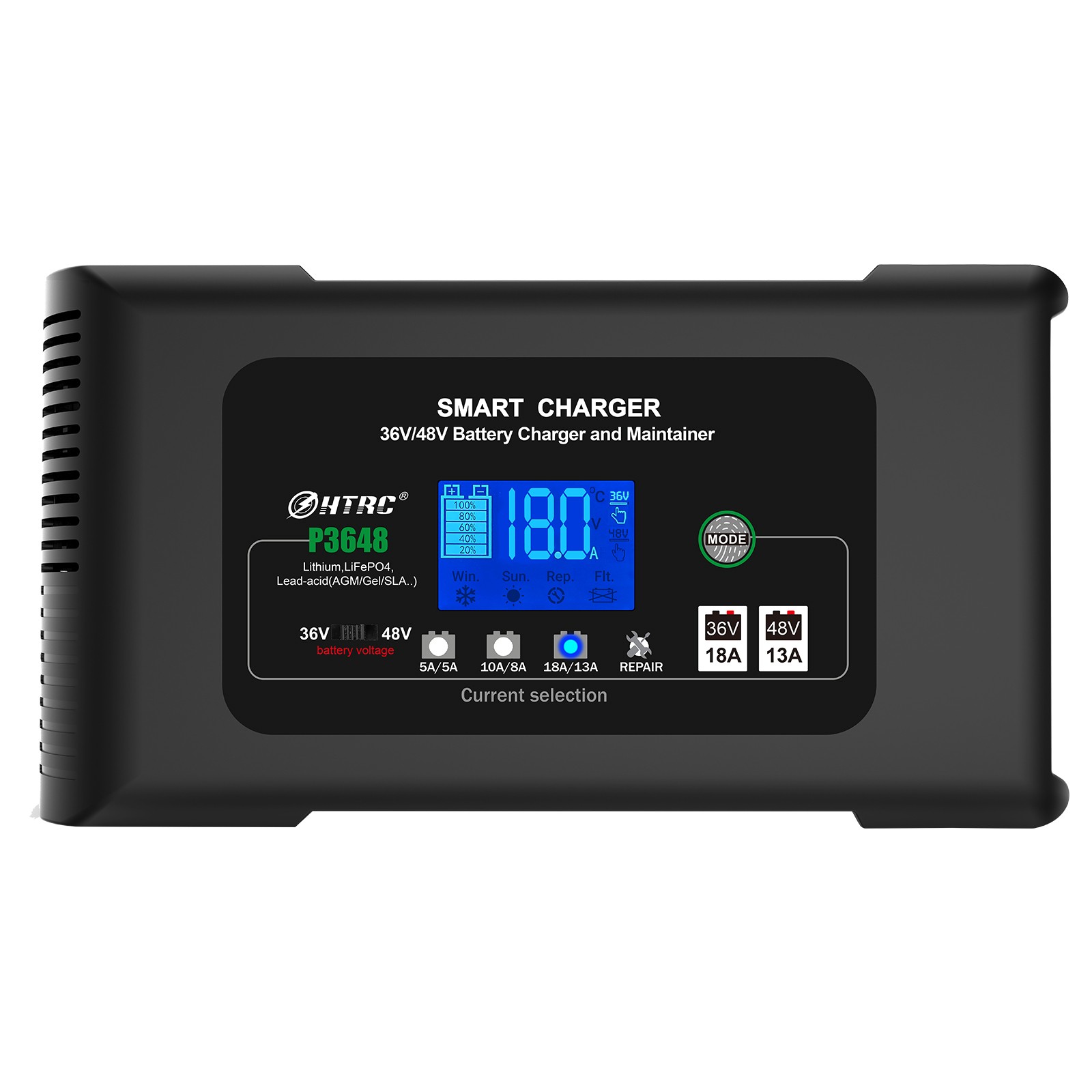 Golf Cart Battery Charger 36V 18A&48V 13A Trickle Charger Lithium,LiFePO4 Charge