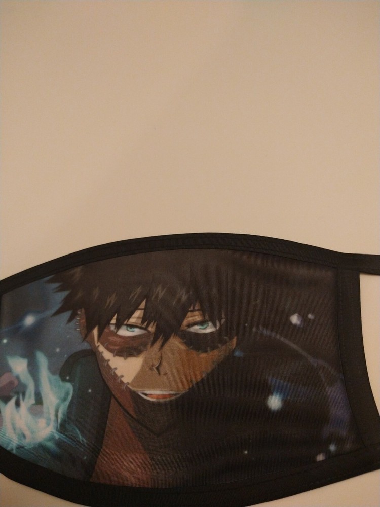 My hero academia Dabi face mask double layer with filter pocket