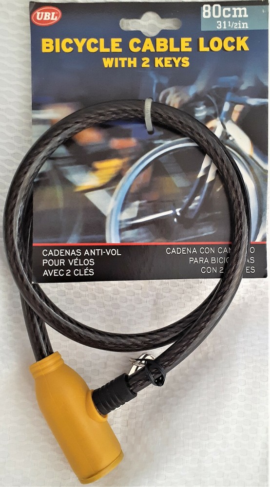 Bicycle Cable Lock + 2 Keys 80cm