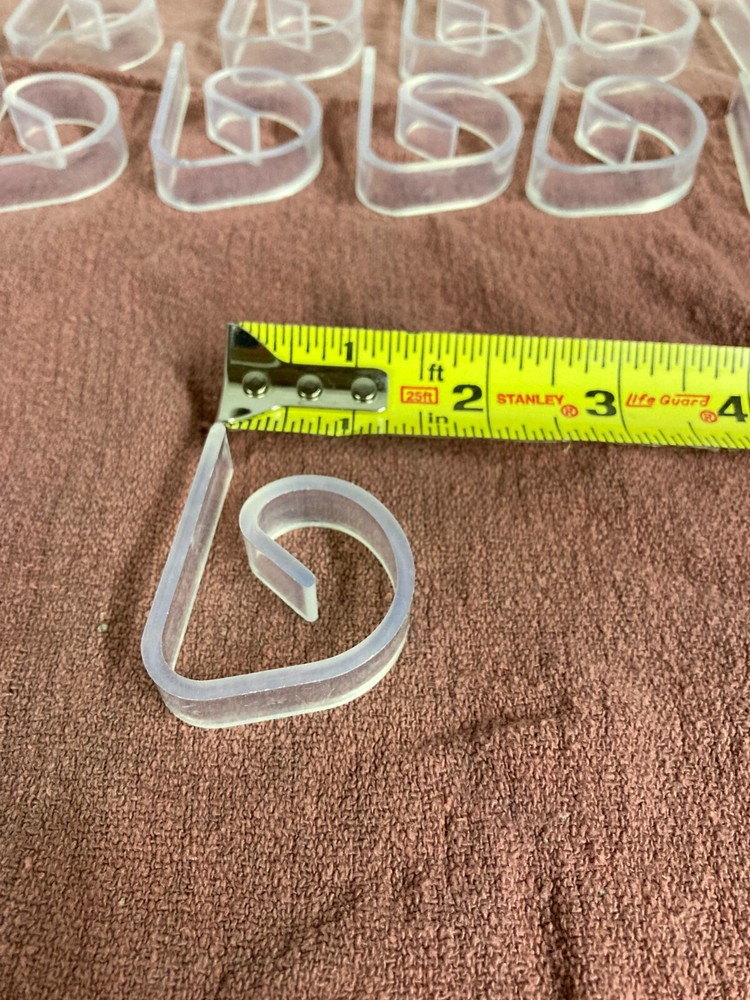 Set of 21 clear plastic picnic tablecloth hold downs
