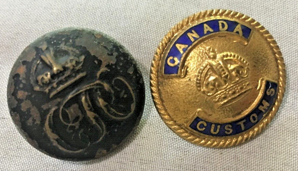 Customs Uniform Shank Button &Post Office Uniform Shank Button Canadian Buttons