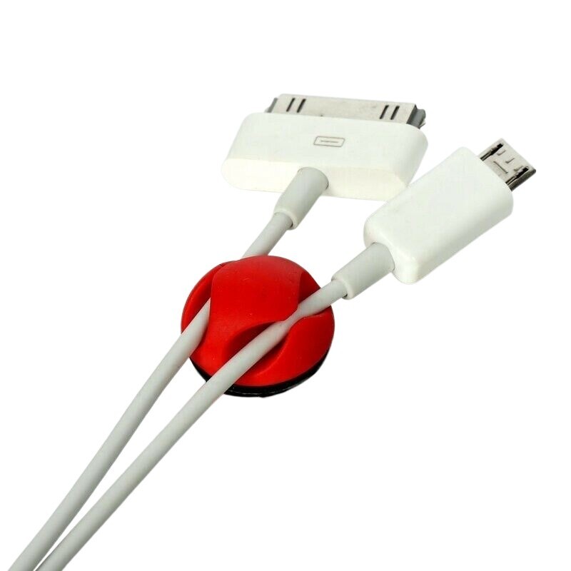 Cable Winder Clips, 6pcs Mini Adhesive Multipurpose Desktop Cable Holder