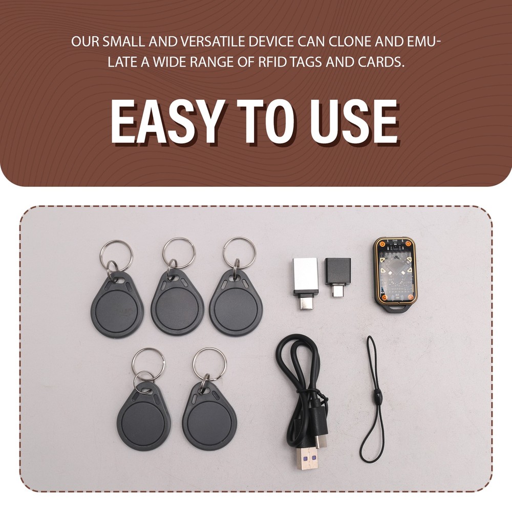 Chameleon Ultra Upgrade Card Emulator RFID Chip Reader+5XUID Keychain7797